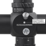 Discoveryopt HD 2-12X24SFIR First Focal Plane, Six Level Red Illuminated Reticle, Riflescope for Hunting with 30mm Tube