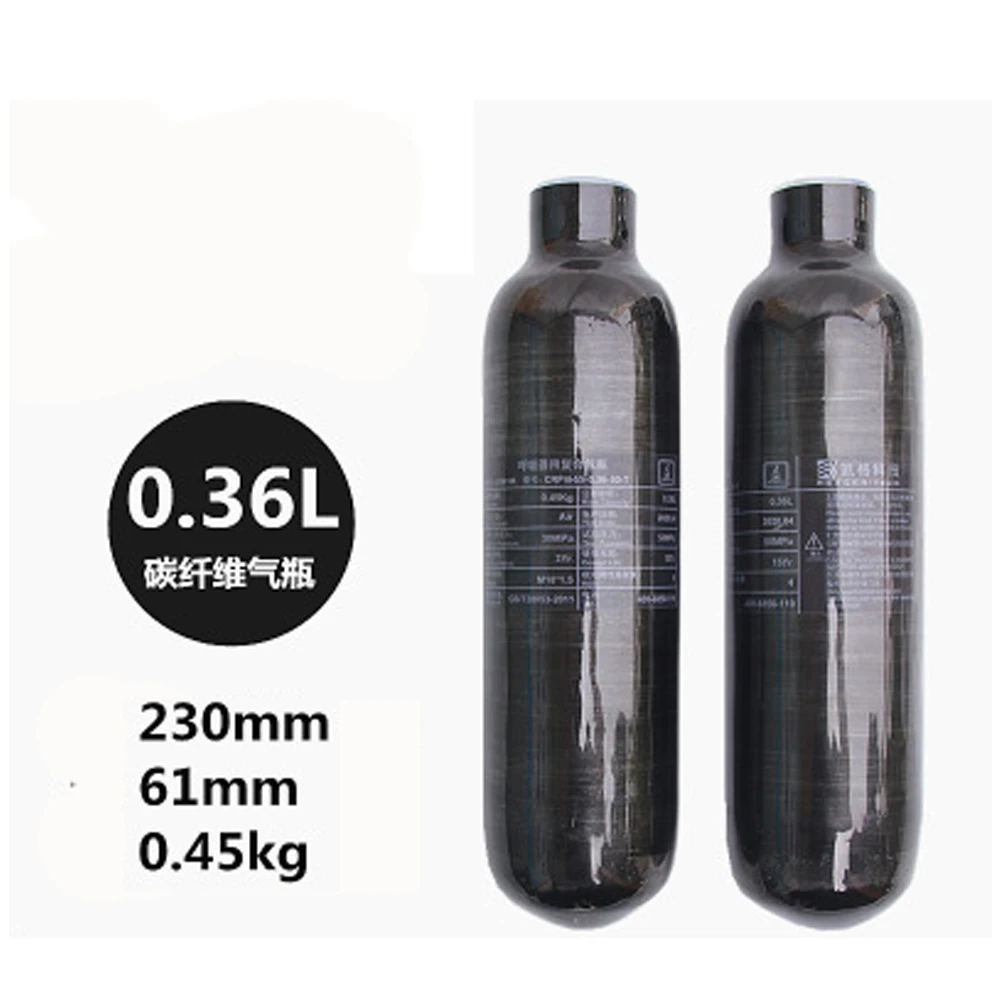 Carbon fiber right-angle fitting, intervals 0.36 l, 0.42 l, 0.5 l, HPA, precious, 4500 psi, 300 bar, M18 x 1.5.