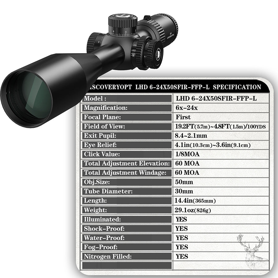 LHD 6-24X50SFIR FFP-Z/L Diameter:30MM Optics Scopes