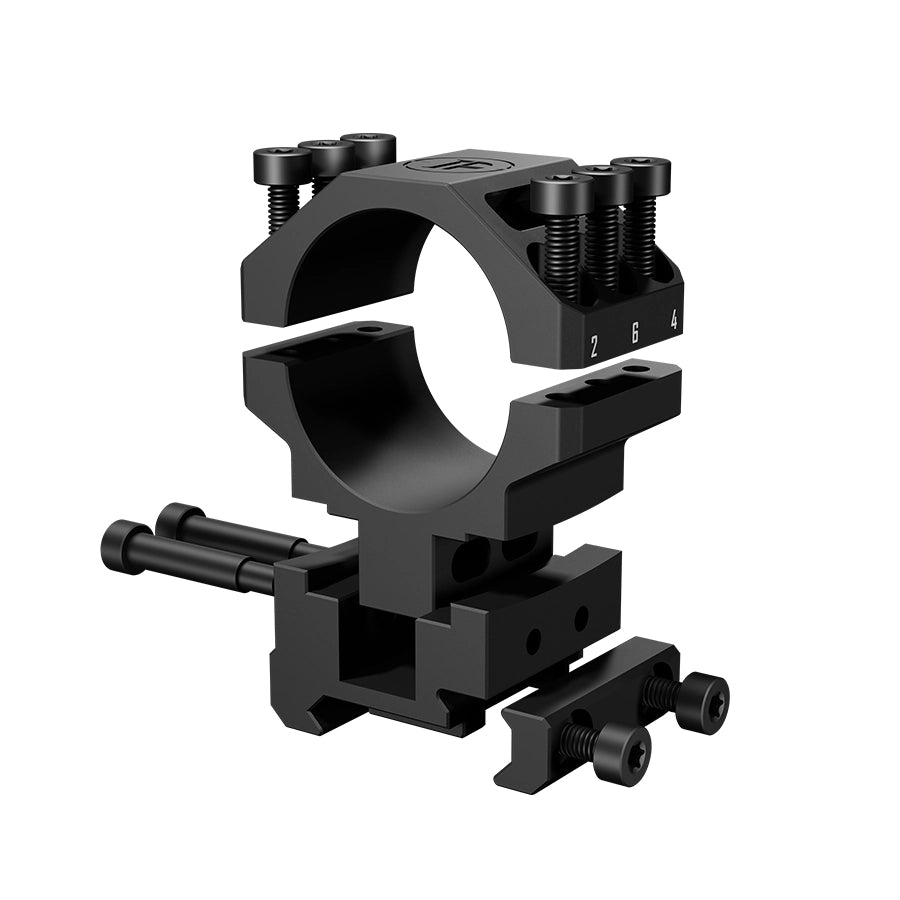 DISCOVERYOPT 7075 Aluminum Heavy Duty Angle-Adjustable 30/60/90 MOA Scope Rings – Fits 34mm Tube | 1.35" Height | Picatinny Rail Compatible