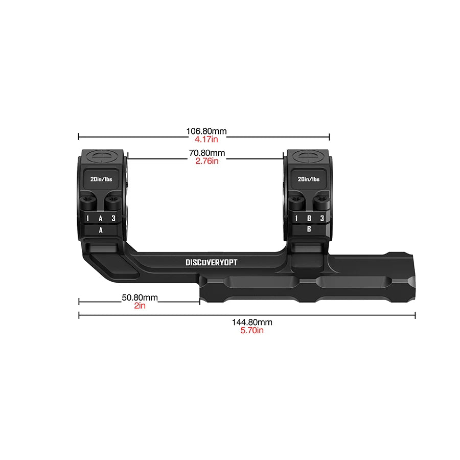 Multi-Compatible Cantilever Scope Mounts | One-Piece 0MOA 30/34MM Tube for Picatinny Rail