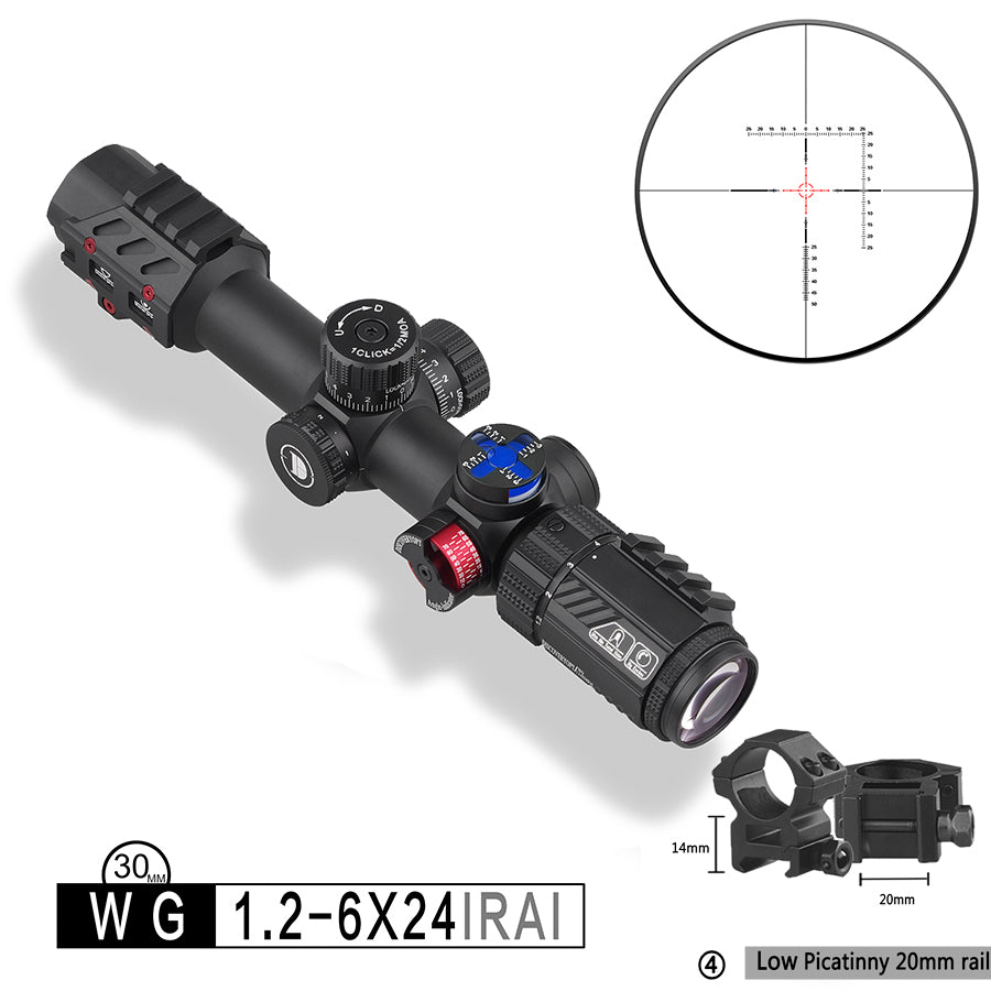 WG 1.2-6X24IRAI SFP-MOA Diameter:30MM Tactical Optics Scopes
