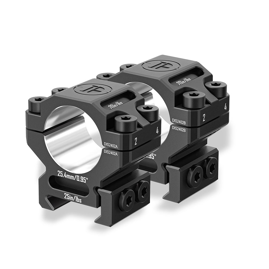 DISCOVERYOPT 6061 Aluminum Scope Rings – 25.4mm/30mm/34mm/35mm Tube | Fits 0.97"/1.26"/1.45" Scope Mount for Picatinny Rail