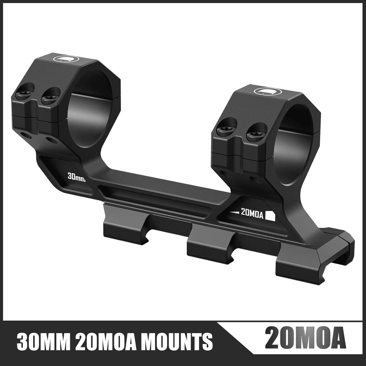 DISCOVERYOPT Cantilever Scope Mounts  | One-Piece 20 MOA 34mm or 30mm Tube for Picatinny Rail