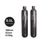 Carbon fiber right-angle fitting, intervals 0.36 l, 0.42 l, 0.5 l, HPA, precious, 4500 psi, 300 bar, M18 x 1.5.