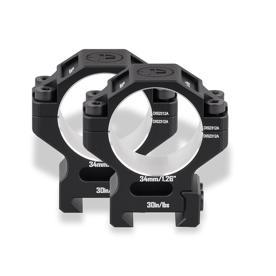 DISCOVERYOPT 6061 Aluminum Scope Rings – 25.4mm/30mm/34mm/35mm Tube | Fits 0.97"/1.26"/1.45" Scope Mount for Picatinny Rail