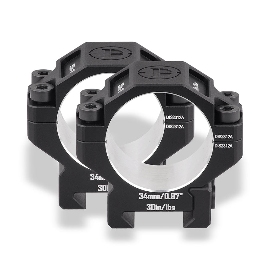 DISCOVERYOPT 7075 Aluminum Scope Rings – 25.4mm/30mm/34mm Tube | Fits 0.97"/1.26"/1.45" Scope Mount for Picatinny Rail