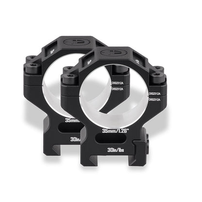 DISCOVERYOPT 7075 Aluminum Scope Rings – 25.4mm/30mm/34mm Tube | Fits 0.97"/1.26"/1.45" Scope Mount for Picatinny Rail