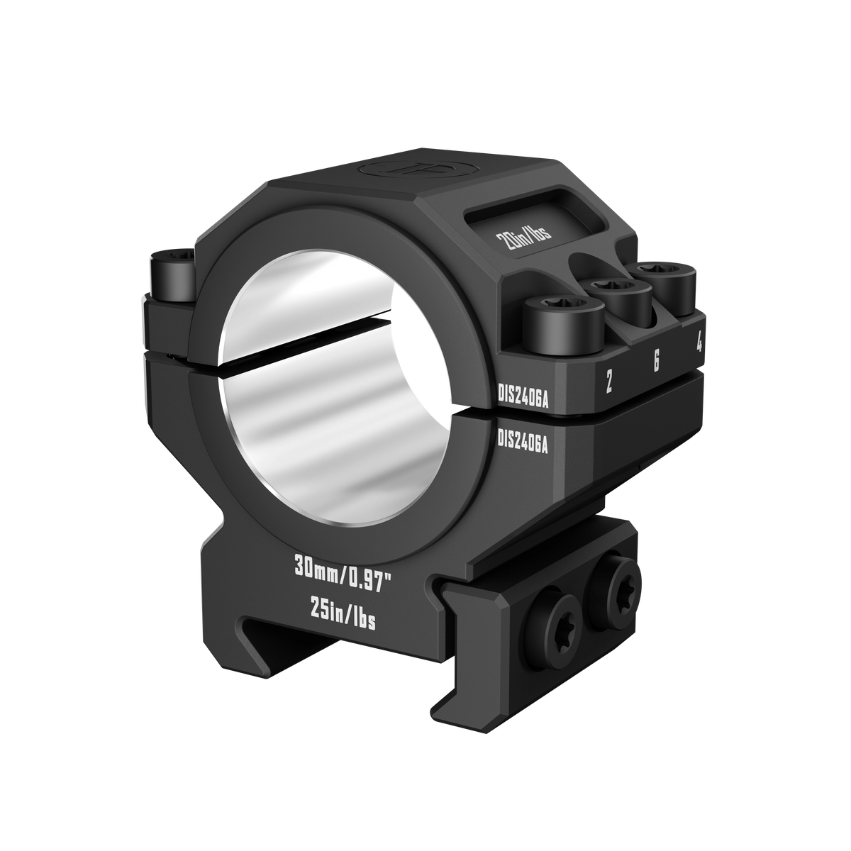 DISCOVERYOPT 6061 Aluminum Heavy-Duty Scope Mount – Fits 25.4mm & 30mm Tubes | 0.97"/1.26" Height | Picatinny Rail Compatible