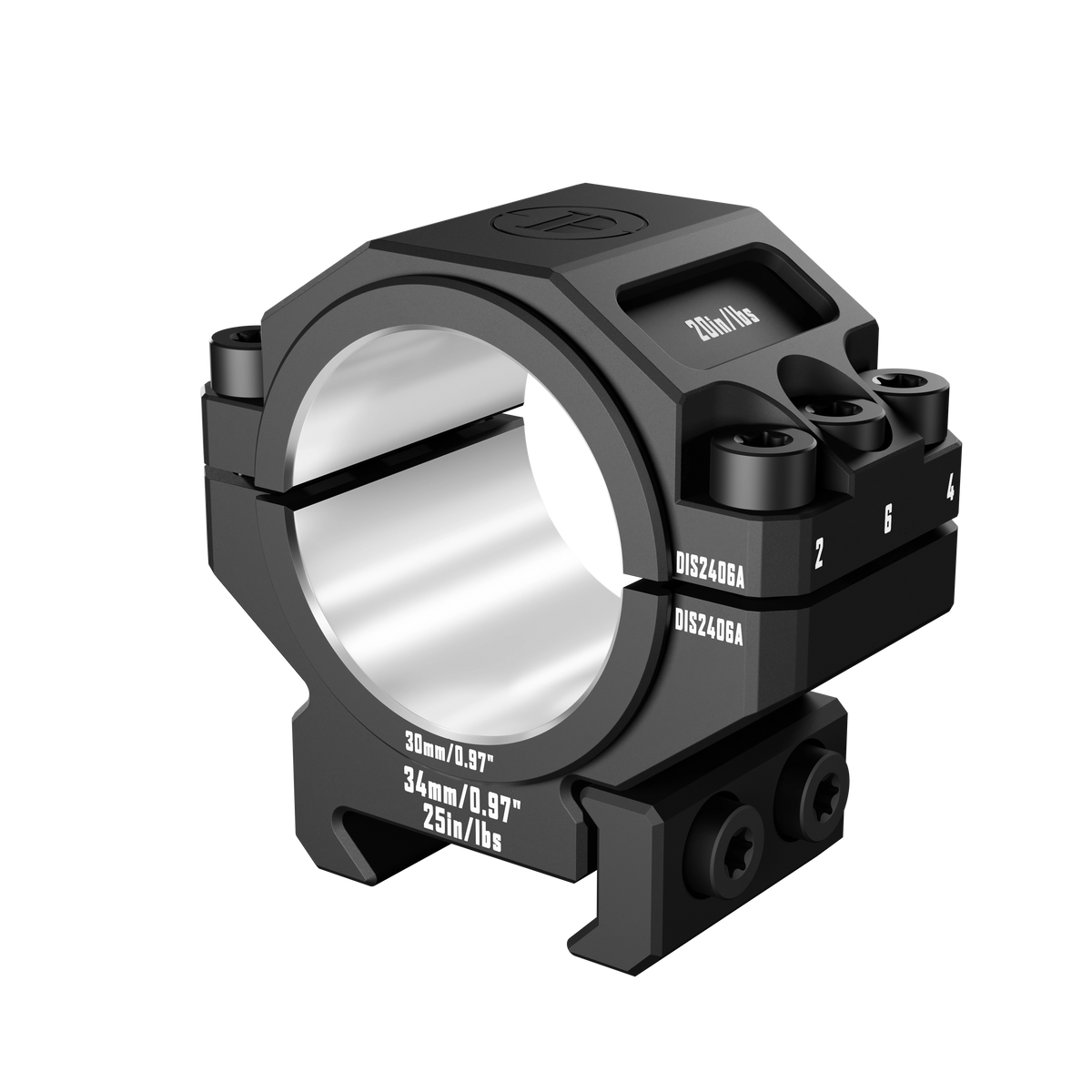 DISCOVERYOPT 6061 Aluminum Heavy-Duty Scope Rings – Fits 30mm & 34mm Tubes | 0.97"/1.26" Height | Picatinny Rail Compatible
