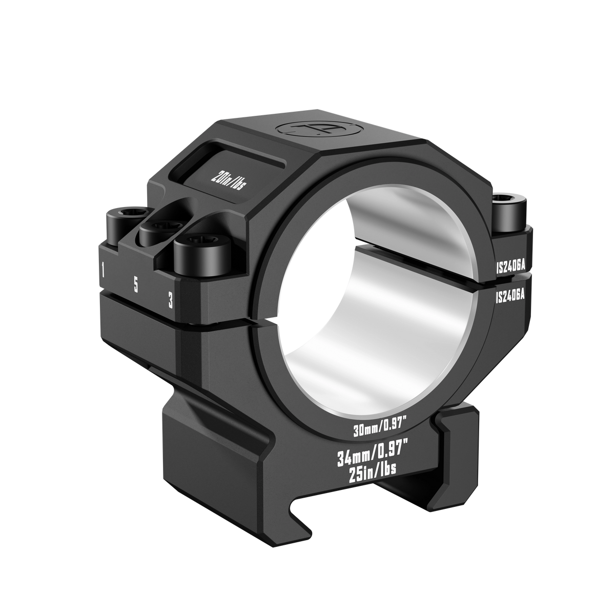 DISCOVERYOPT 6061 Aluminum Heavy-Duty Scope Rings – Fits 30mm & 34mm Tubes | 0.97"/1.26" Height | Picatinny Rail Compatible
