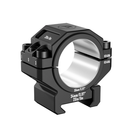 DISCOVERYOPT 6061 Aluminum Heavy-Duty Scope Rings – Fits 30mm & 34mm Tubes | 0.97"/1.26" Height | Picatinny Rail Compatible