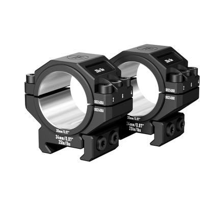 DISCOVERYOPT 6061 Aluminum Heavy-Duty Scope Rings – Fits 30mm & 34mm Tubes | 0.97"/1.26" Height | Picatinny Rail Compatible