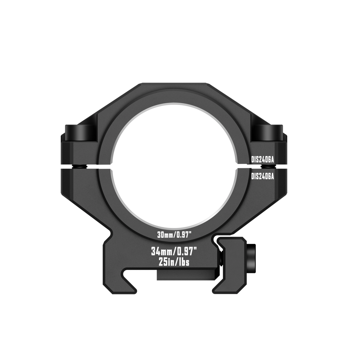 DISCOVERYOPT 6061 Aluminum Heavy-Duty Scope Rings – Fits 30mm & 34mm Tubes | 0.97"/1.26" Height | Picatinny Rail Compatible