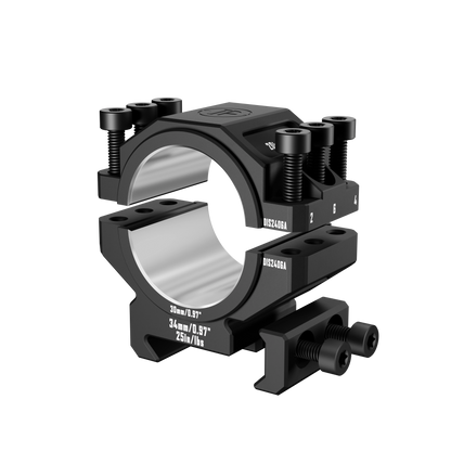 DISCOVERYOPT 6061 Aluminum Heavy-Duty Scope Rings – Fits 30mm & 34mm Tubes | 0.97"/1.26" Height | Picatinny Rail Compatible