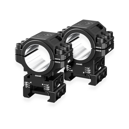 6061 Aluminum Adjustable Scope Rings | 6-Step Height Adjustment (1.2-1.4") | 25.4mm/30mm & Picatinny Rail Compatible