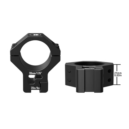 DISCOVERYOPT Dovetail Rails Scope Rings for 25.4mm＆30mm Tubes – 1.35" High | for Dovetail Rails