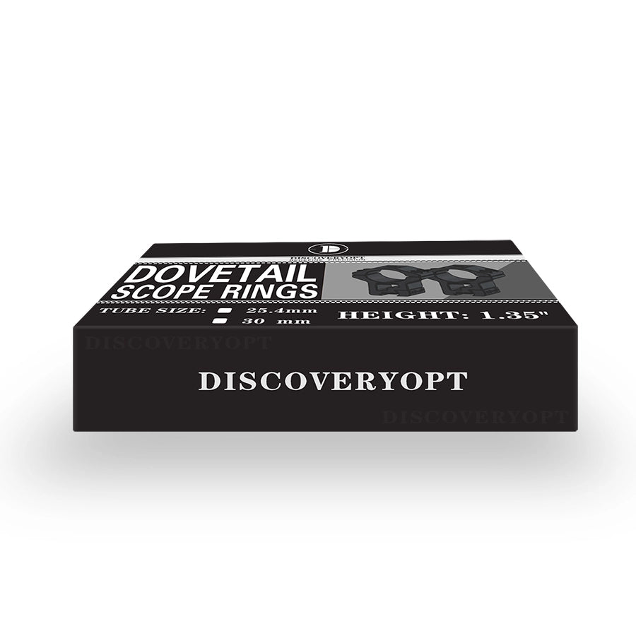 DISCOVERYOPT Dovetail Rails Scope Rings for 25.4mm＆30mm Tubes – 1.35" High | for Dovetail Rails