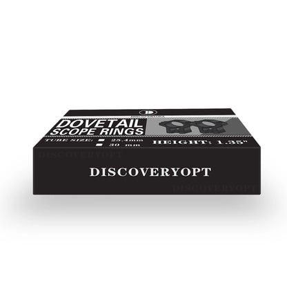 DISCOVERYOPT Dovetail Rails Scope Rings for 25.4mm＆30mm Tubes – 1.35" High | for Dovetail Rails