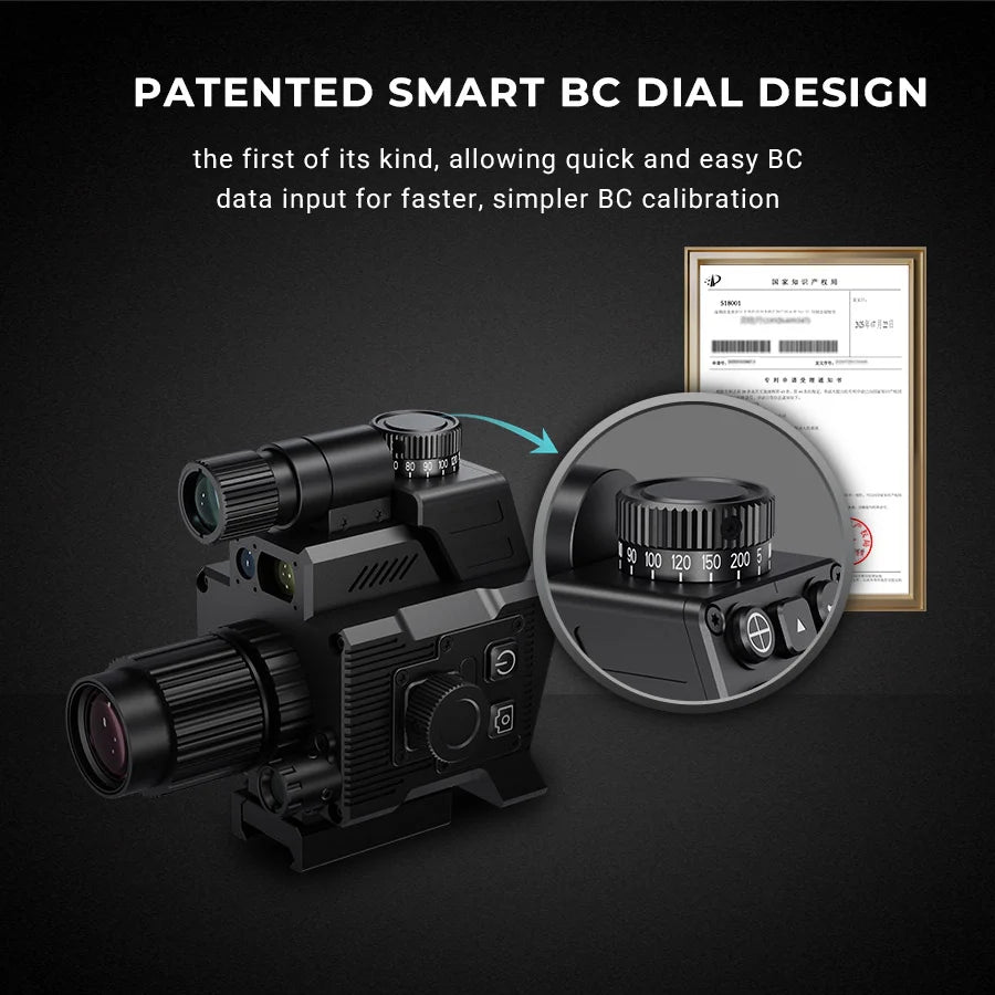 DISCOVERYOPT DND350BC Digital Night Vision Scope – | High-Resolution Night Vision Optics with Laser Rangefinder &amp; Ballistic Calculator