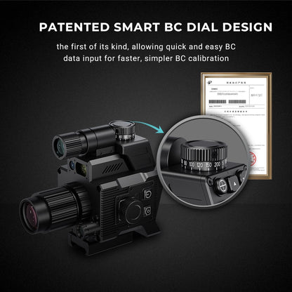 DISCOVERYOPT DND350BC | Digital Night Vision Riflescope with Laser Rangefinder, Ballistic Calculator & Recording