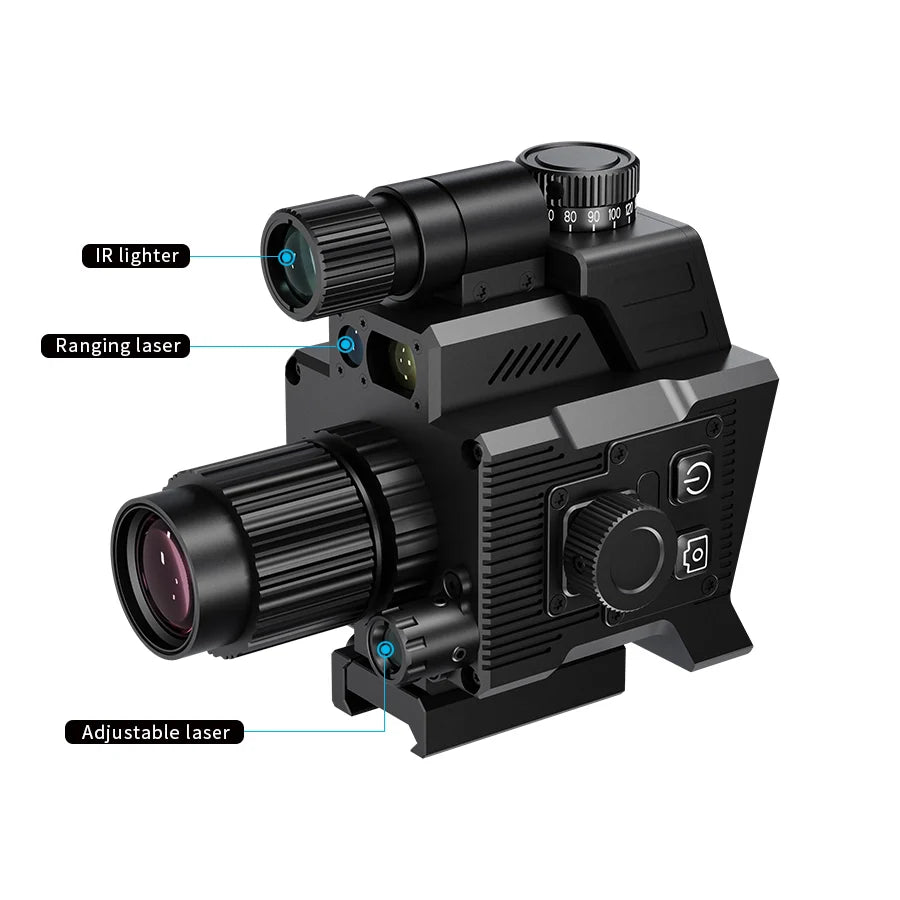 DISCOVERYOPT DND350BC Digital Night Vision Scope – | High-Resolution Night Vision Optics with Laser Rangefinder &amp; Ballistic Calculator