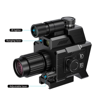 DISCOVERYOPT DND350BC | Digital Night Vision Riflescope with Laser Rangefinder, Ballistic Calculator & Recording