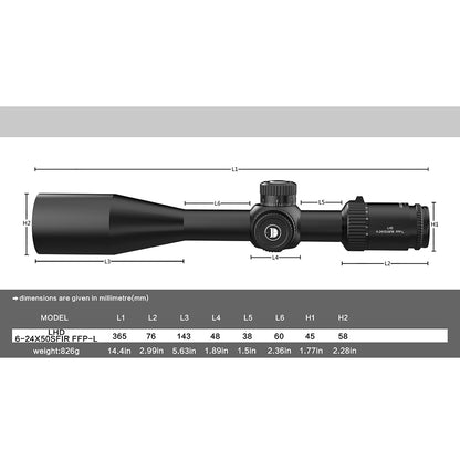 LHD 6-24X50SFIR FFP-Z/L Diameter:30MM Optics Scopes