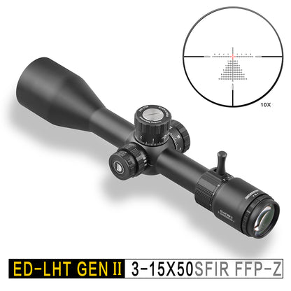 DISCOVERYOPT ED-LHT GENⅡ 3-15X50SFIR FFP-MRAD/MOA Diameter:30MM Optics Scopes