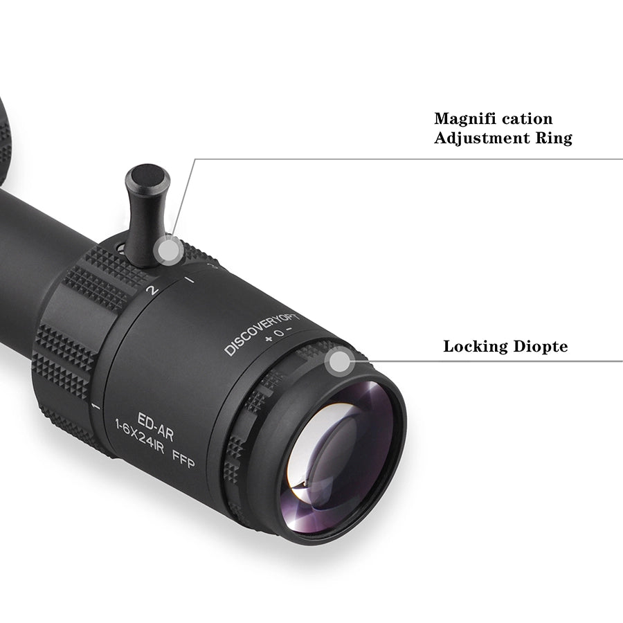DISCOVERYOPT ED-AR 1-6X24IR FFP-MIL LPVO Diameter:30MM Short Optics Scope