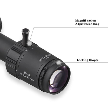 DISCOVERYOPT ED-AR 1-6X24IR FFP-MIL LPVO Diameter:30MM Short Optics Scope