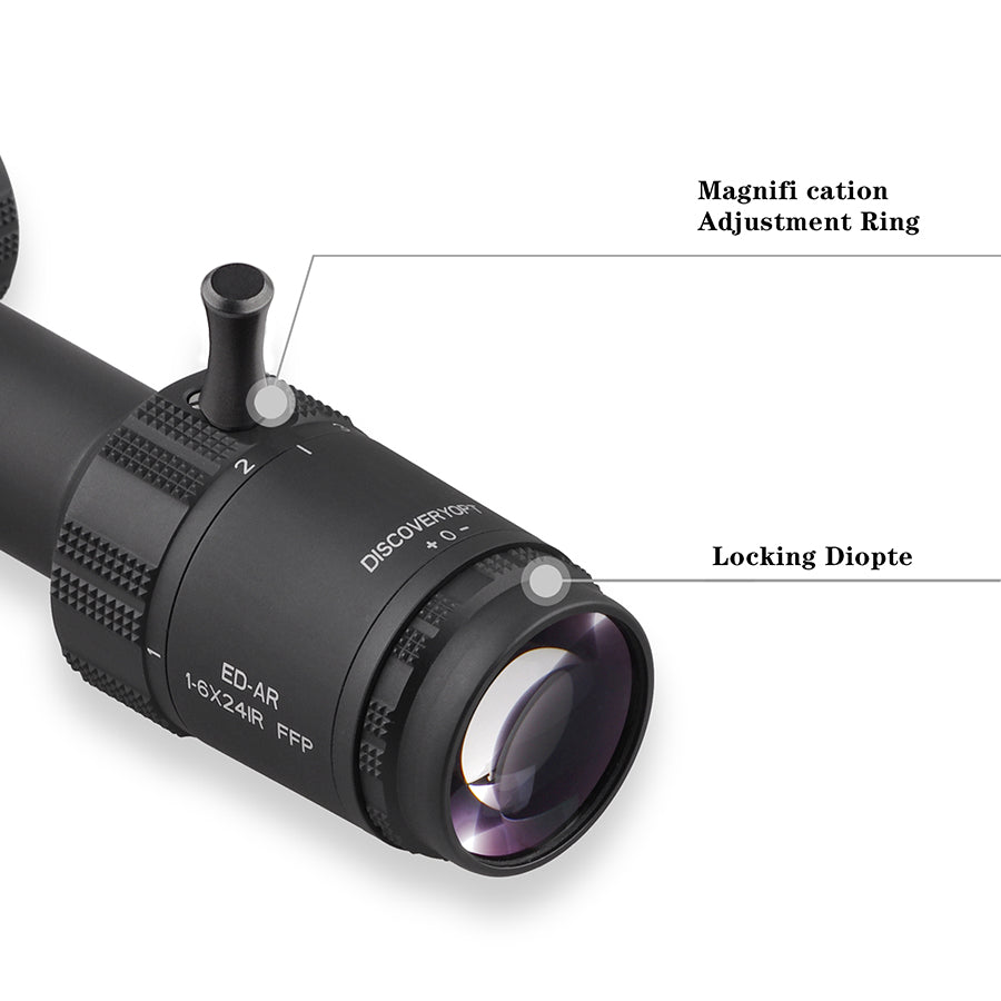 DISCOVERYOPT ED-AR 1-6X24IR FFP-MIL LPVO Diameter:30MM Short Optics Scope