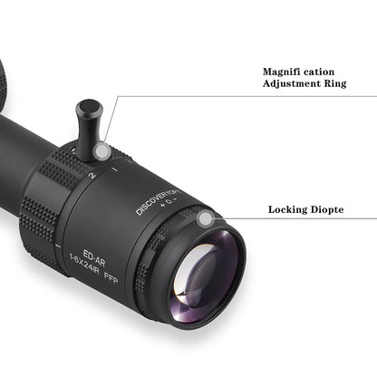 DISCOVERYOPT ED-AR 1-6X24IR FFP-MIL LPVO Diameter:30MM Short Optics Scope