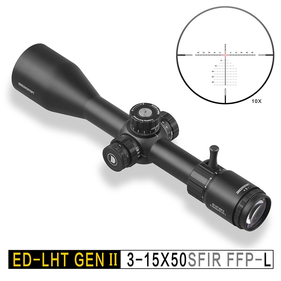 DISCOVERYOPT ED-LHT GENⅡ 3-15X50SFIR FFP-MRAD/MOA Diameter:30MM Optics Scopes