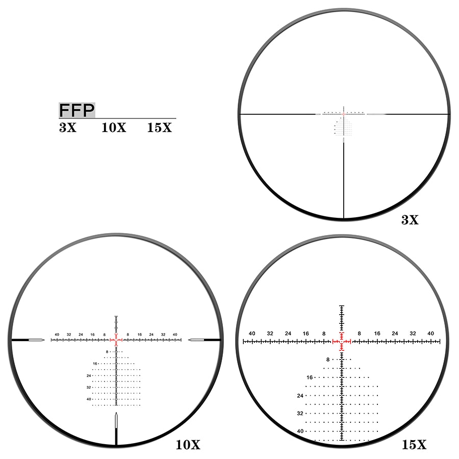 DISCOVERYOPT ED-LHT GENⅡ 3-15X50SFIR FFP-MRAD/MOA Diameter:30MM Optics Scopes