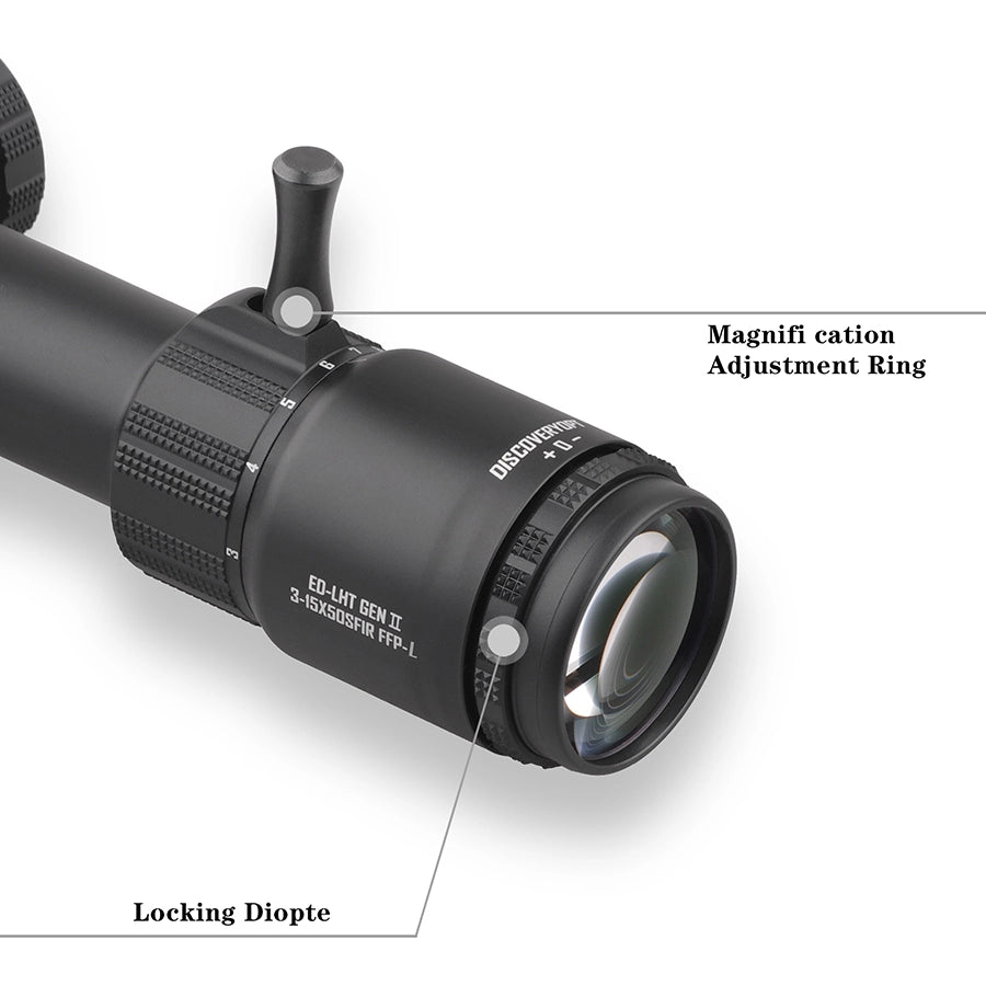DISCOVERYOPT ED-LHT GENⅡ 3-15X50SFIR FFP-MRAD/MOA Diameter:30MM Optics Scopes