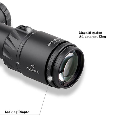 DISCOVERYOPT HD 2-12X24SFIR FFP-MIL Tube Diameter:30MM Short Optics Scope
