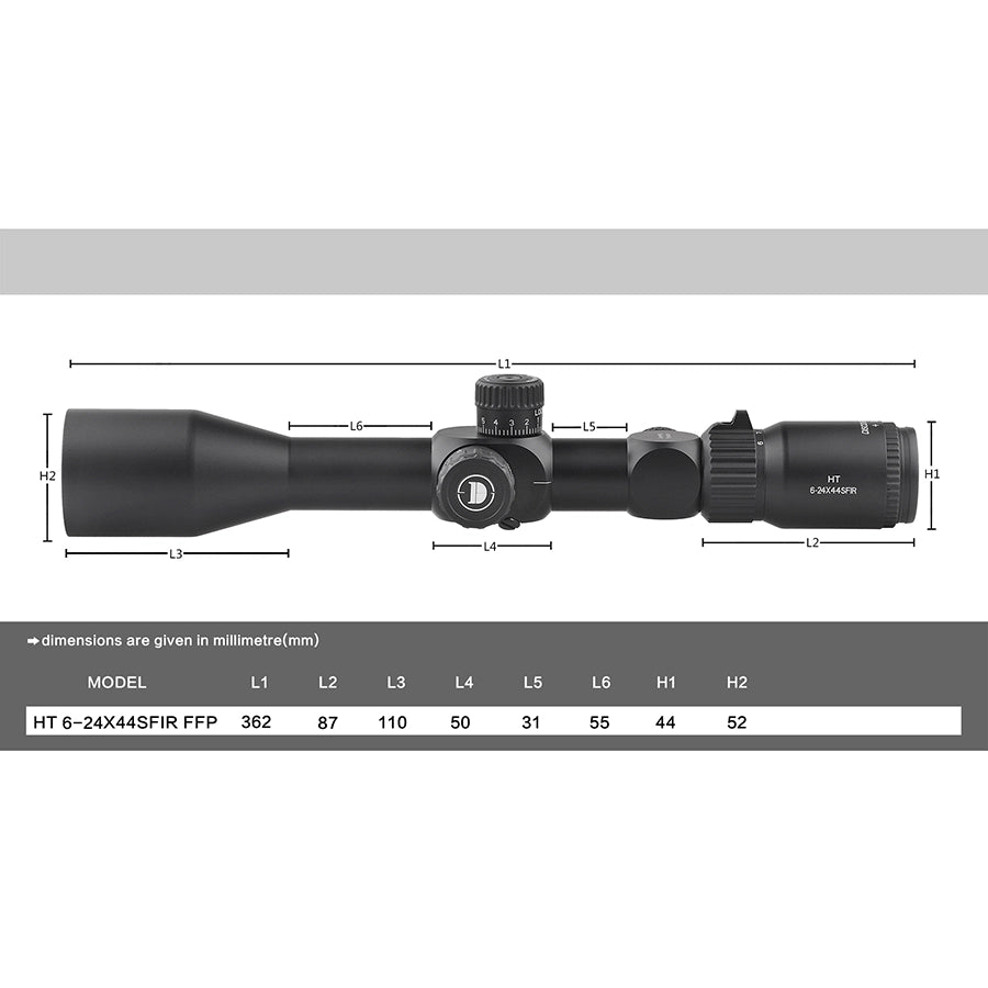 DISCOVERYOPT HT 6-24X44SFIR FFP-MOA Diameter:30MM Optics Scopes