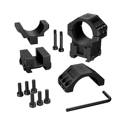 DISCOVERYOPT 7075 Aluminum Heavy Duty Angle-Adjustable 30/60/90 MOA Scope Rings – Fits 34mm Tube | 1.35" Height | Picatinny Rail Compatible