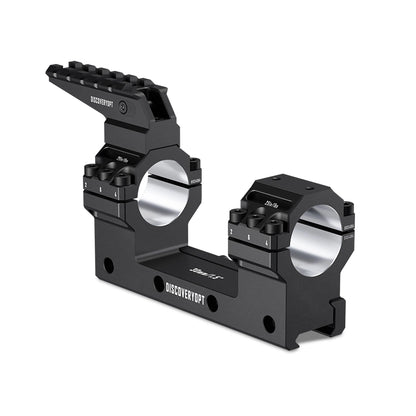 DISCOVERYOPT 0 MOA Heavy Duty Scope Mount, Picatinny One-Piece Base with Integrated Top Rail - Fits 30mm/34mm Tubes, 1.18"/1.5" Center Height