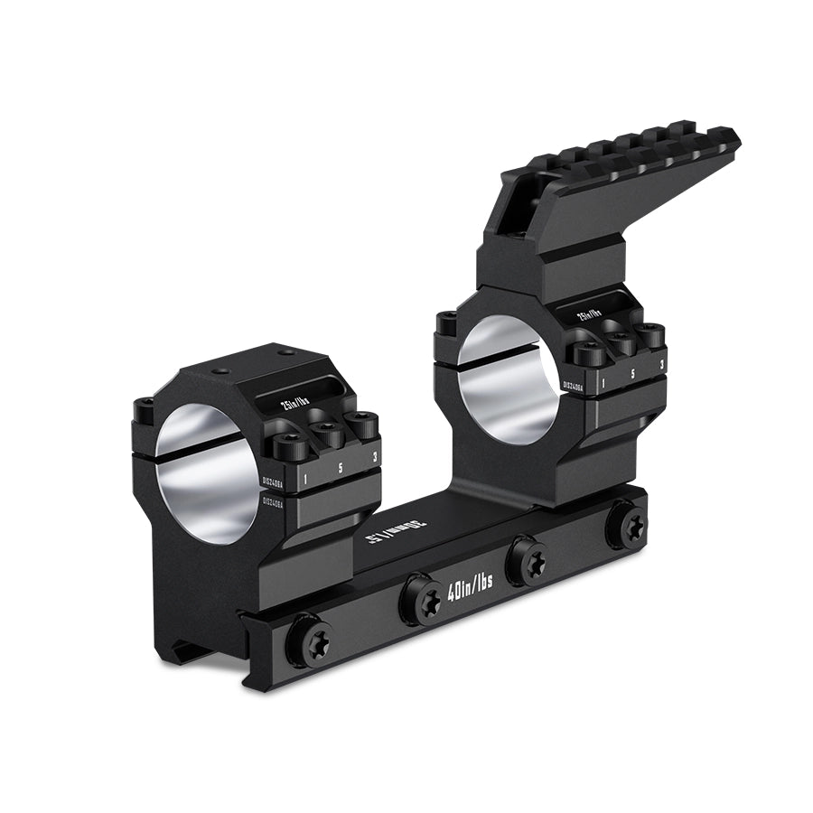 DISCOVERYOPT 0 MOA Heavy Duty Scope Mount, Picatinny One-Piece Base with Integrated Top Rail - Fits 30mm/34mm Tubes, 1.18"/1.5" Center Height