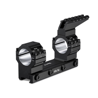 DISCOVERYOPT 0 MOA Heavy Duty Scope Mount, Picatinny One-Piece Base with Integrated Top Rail - Fits 30mm/34mm Tubes, 1.18"/1.5" Center Height