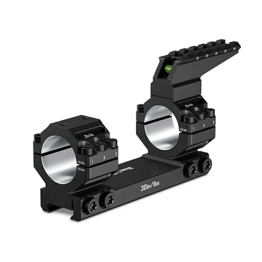 DISCOVERYOPT 0 MOA Heavy Duty Scope Mount, Picatinny One-Piece Base with Integrated Top Rail - Fits 30mm/34mm Tubes, 1.18"/1.5" Center Height