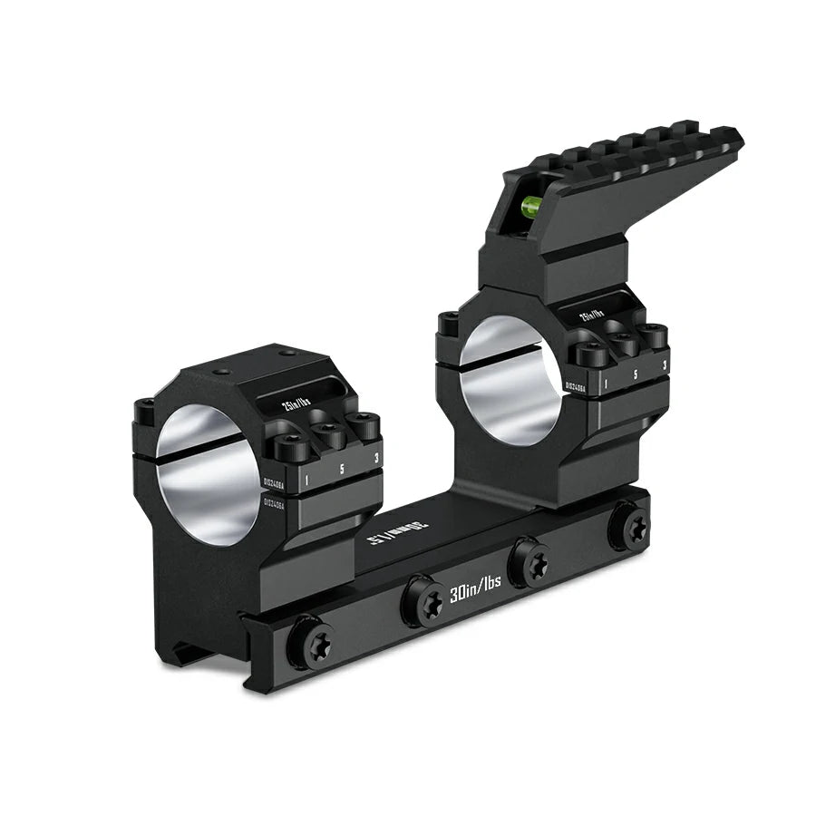 DISCOVERYOPT 0 MOA Heavy Duty Scope Mount, Picatinny One-Piece Base with Integrated Top Rail - Fits 30mm/34mm Tubes, 1.18"/1.5" Center Height