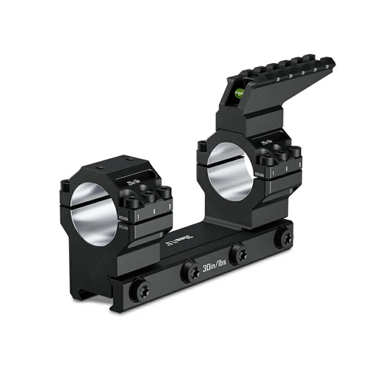 DISCOVERYOPT 0 MOA Heavy Duty Scope Mount, Picatinny One-Piece Base with Integrated Top Rail - Fits 30mm/34mm Tubes, 1.18"/1.5" Center Height