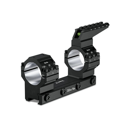 DISCOVERYOPT 0 MOA Heavy Duty Scope Mount, Picatinny One-Piece Base with Integrated Top Rail - Fits 30mm/34mm Tubes, 1.18"/1.5" Center Height