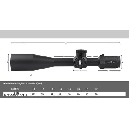 LHD 8-32X50SFIR SFP-L-MOA Tube Diameter:30MM Optics Scopes