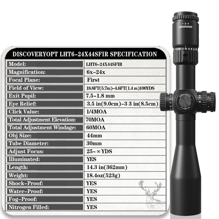 DISCOVERYOPT LHT 6-24X44SFIR FFP-MOA-L Diameter:30MM Optics Scopes