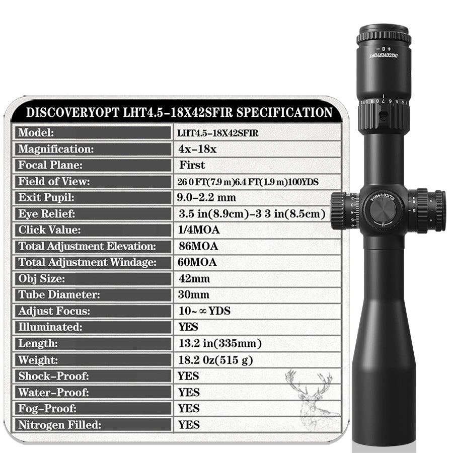 DISCOVERYOPT LHT 4.5-18X42SFIR FFP-MOA Diameter:30MM Optics Scopes