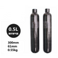 Carbon fiber right-angle fitting, intervals 0.36 l, 0.42 l, 0.5 l, HPA, precious, 4500 psi, 300 bar, M18 x 1.5.